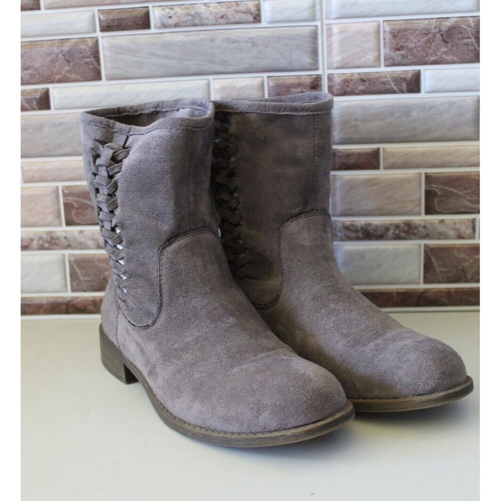 Dolce by Mojo Moxy Jody Women's Boots Faux Suede Gray Size: 6